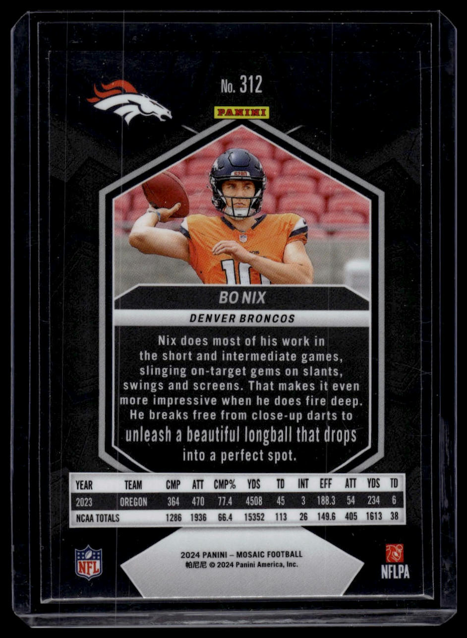 2024 Panini Mosaic #312 Bo Nix