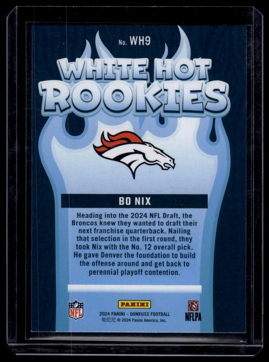2024 Donruss #WH9 Bo Nix White Hot Rookies