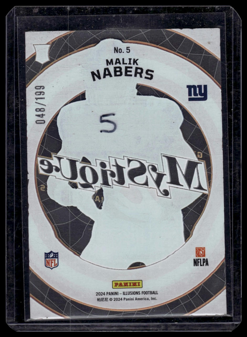 2024 Panini Illusions #5 Malik Nabers Mystique Red #/199