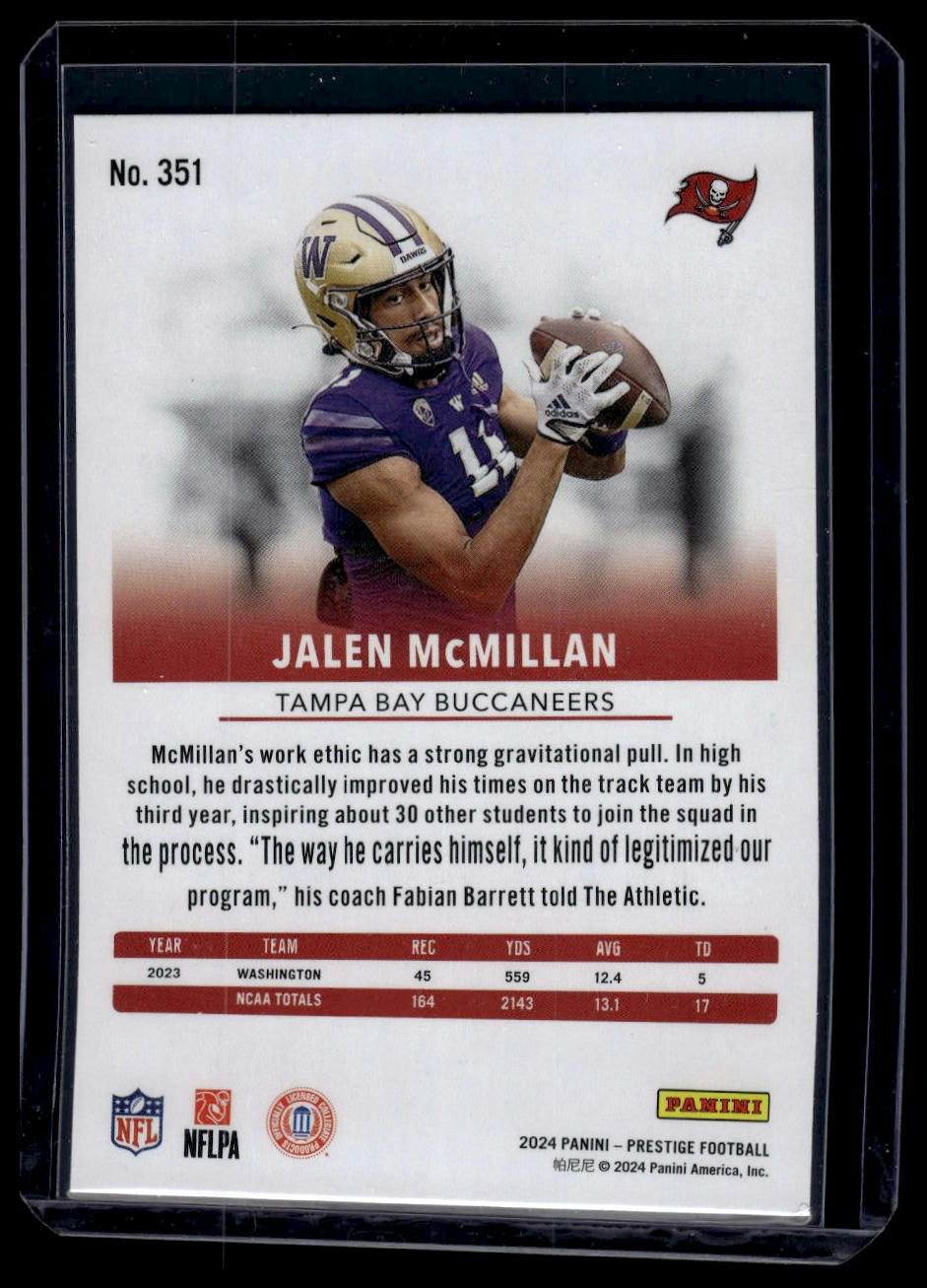 2024 Panini Prestige #351 Jalen McMillan Diamond Xtra Points