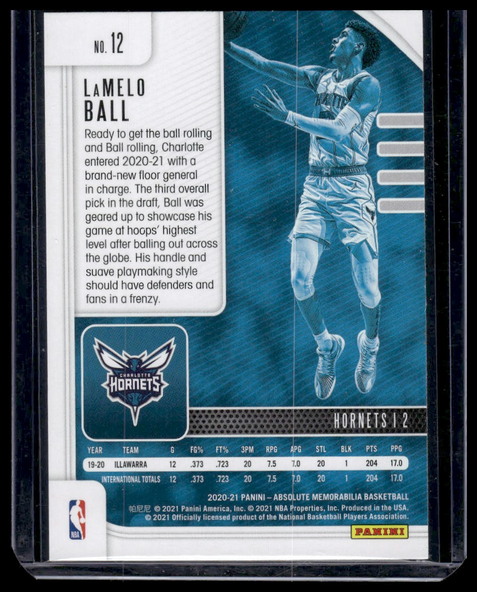 2020-21 Panini Absolute Memorabilia #12 LaMelo Ball Retail