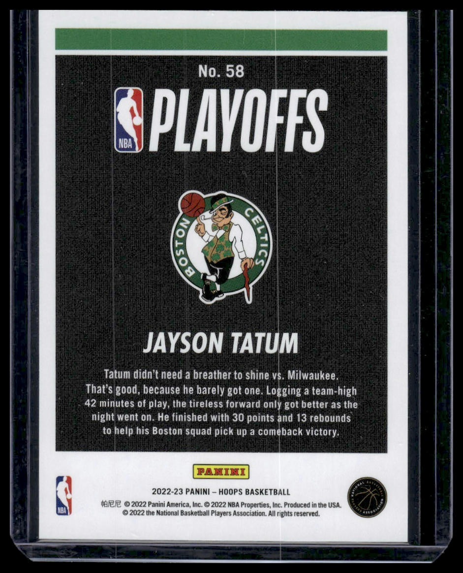 2022-23 Hoops #58 Jayson Tatum Road to the Finals / NBA Championship #/999