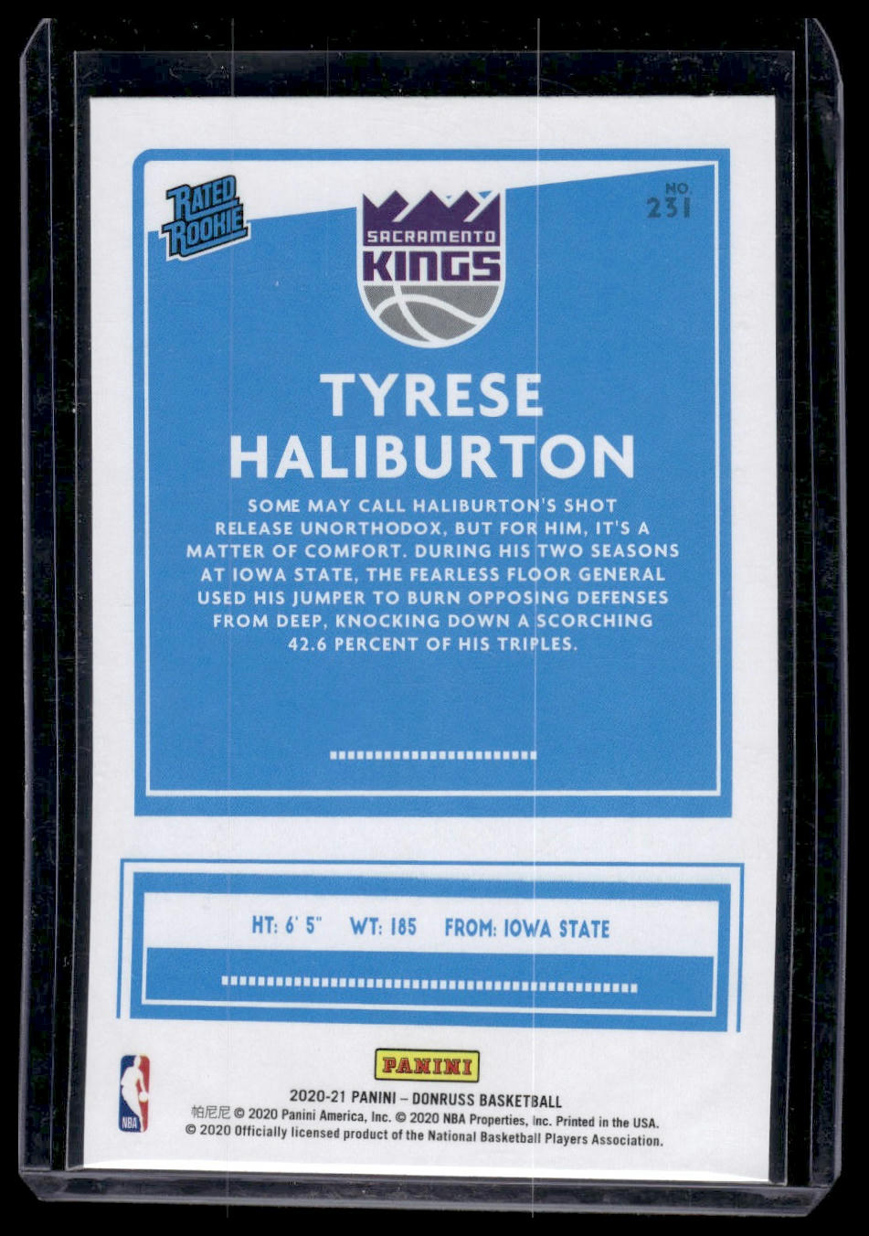 2020-21 Donruss #231 Tyrese Haliburton