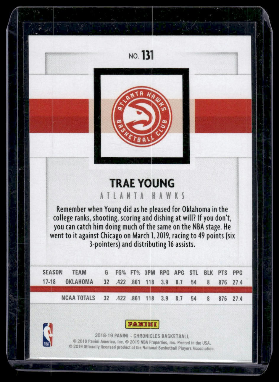 2018-19 Panini Chronicles #131 Trae Young Pink