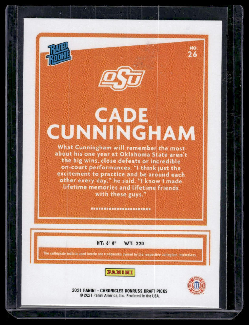 2021 Panini Chronicles Draft Picks #26 Cade Cunningham