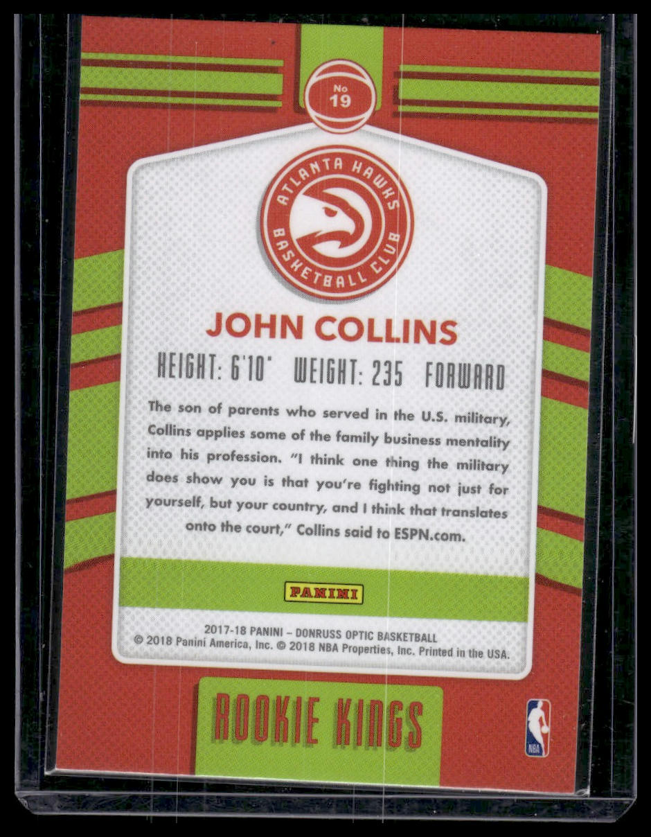 2017-18 Donruss Optic #19 John Collins Rookie Kings