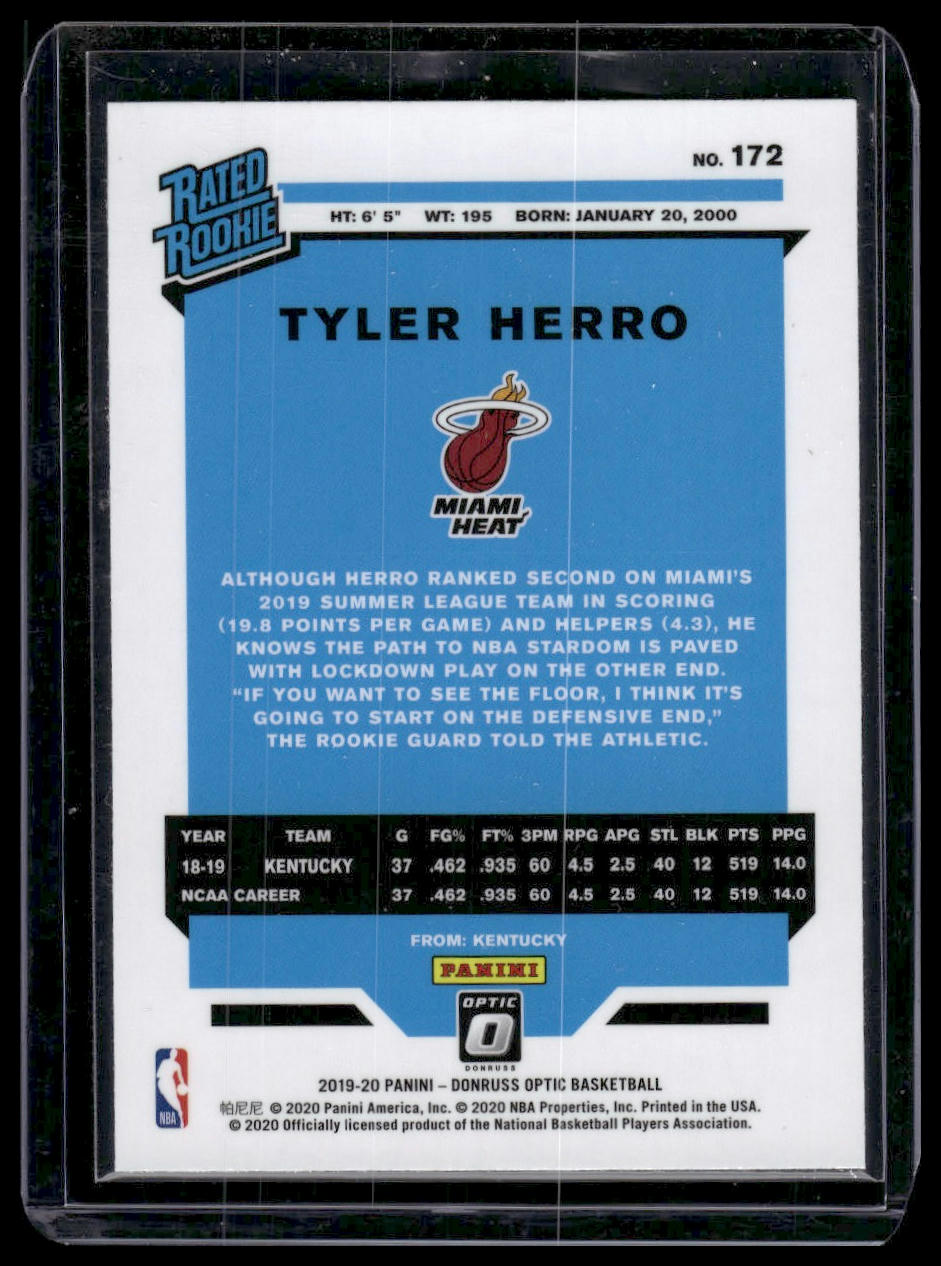 2019-20 Donruss Optic #172 Tyler Herro