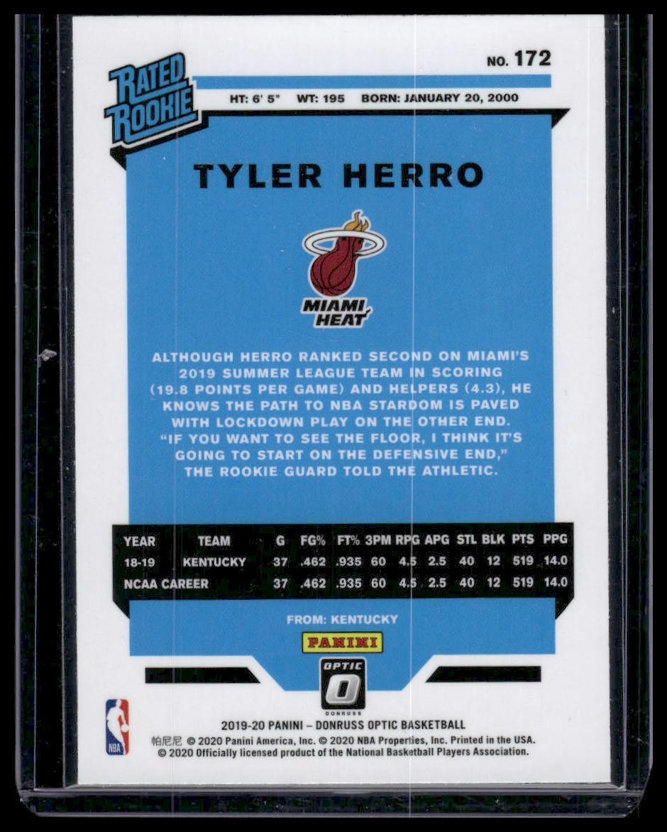 2019-20 Donruss Optic #172 Tyler Herro