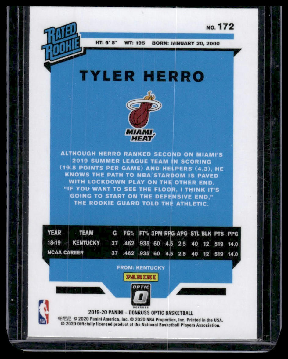 2019-20 Donruss Optic #172 Tyler Herro