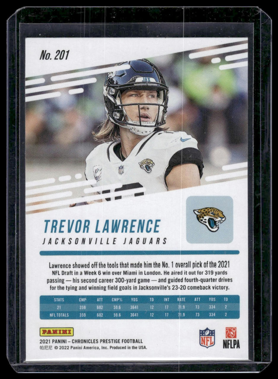 2021 Panini Chronicles #201 Trevor Lawrence Prestige Rookies Update