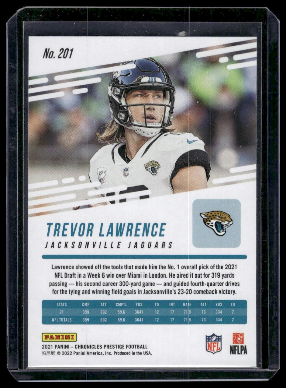 2021 Panini Chronicles #201 Trevor Lawrence Prestige Rookies Update