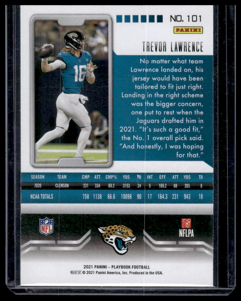 2021 Panini Playbook #101 Trevor Lawrence