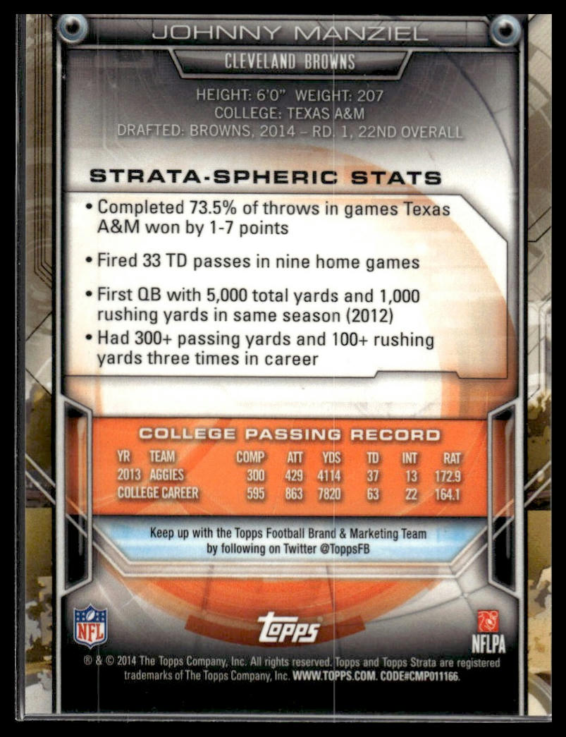 2014 Topps Strata #200 Johnny Manziel Retail