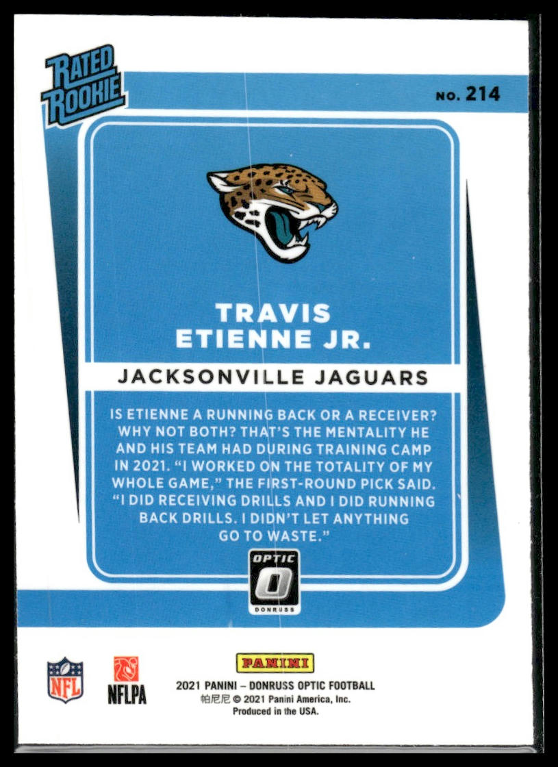 2021 Donruss Optic #214 Travis Etienne Jr.