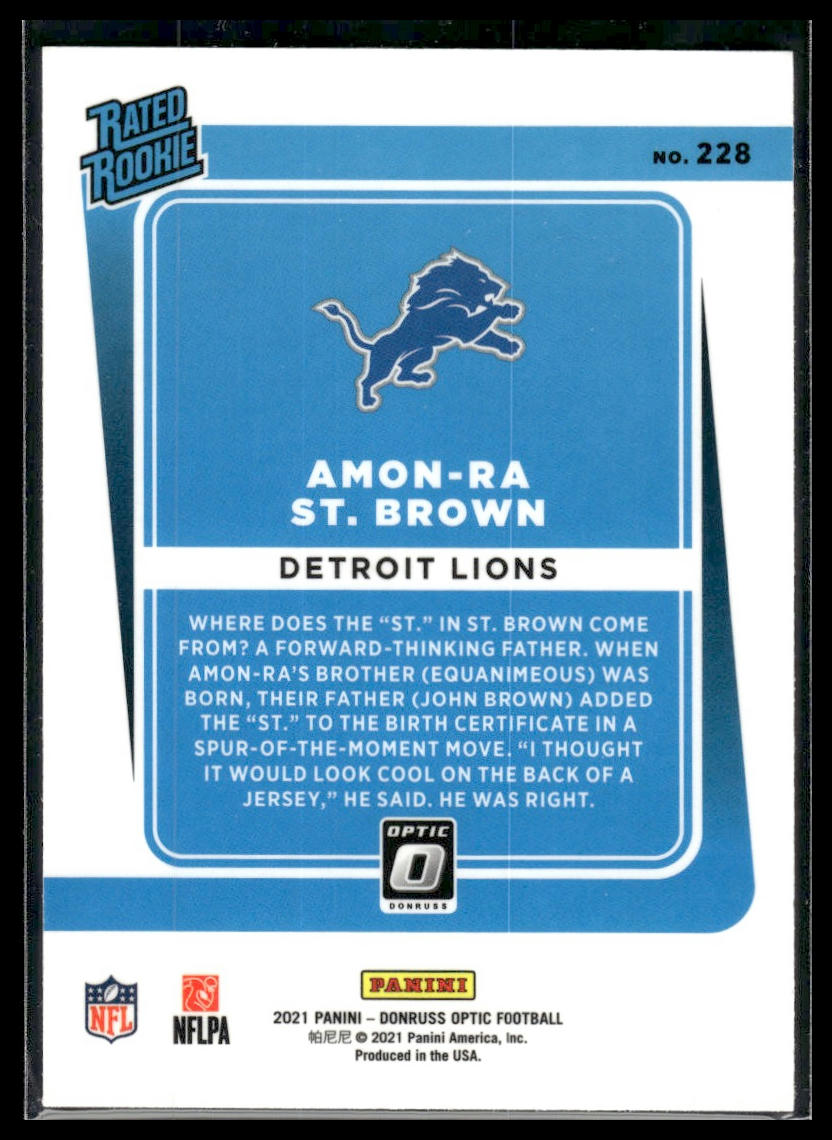 2021 Donruss Optic #228 Amon-Ra St. Brown