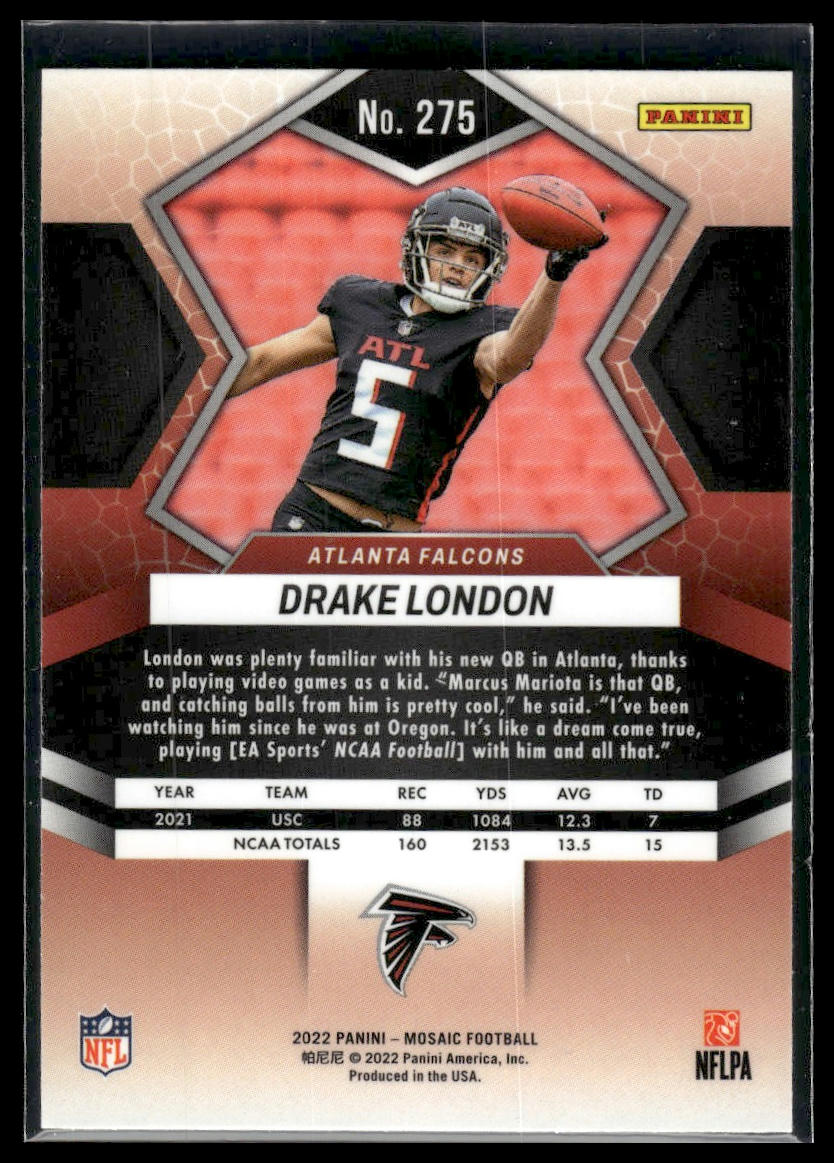 2022 Panini Mosaic #275 Drake London