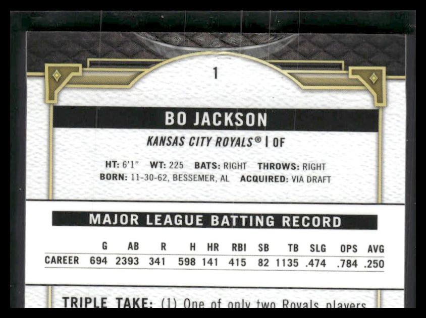 2022 Topps Triple Threads #1 Bo Jackson