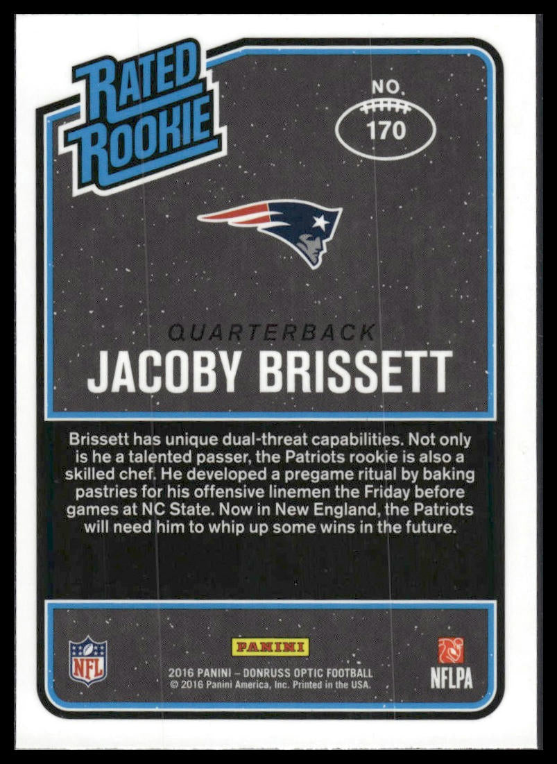 2016 Donruss Optic #170 Jacoby Brissett Red and Yellow