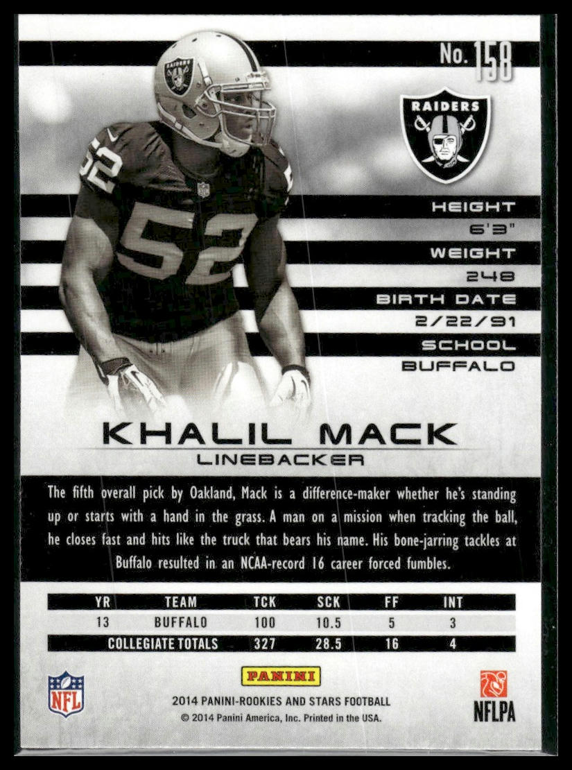 2014 Panini Rookies & Stars #158 Khalil Mack