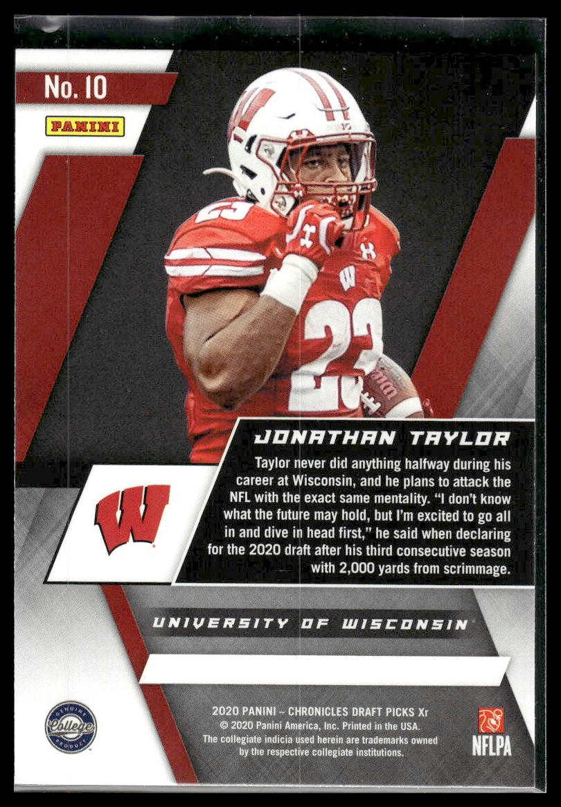 2020 Panini Chronicles Draft Picks #10 Jonathan Taylor XR Rookies