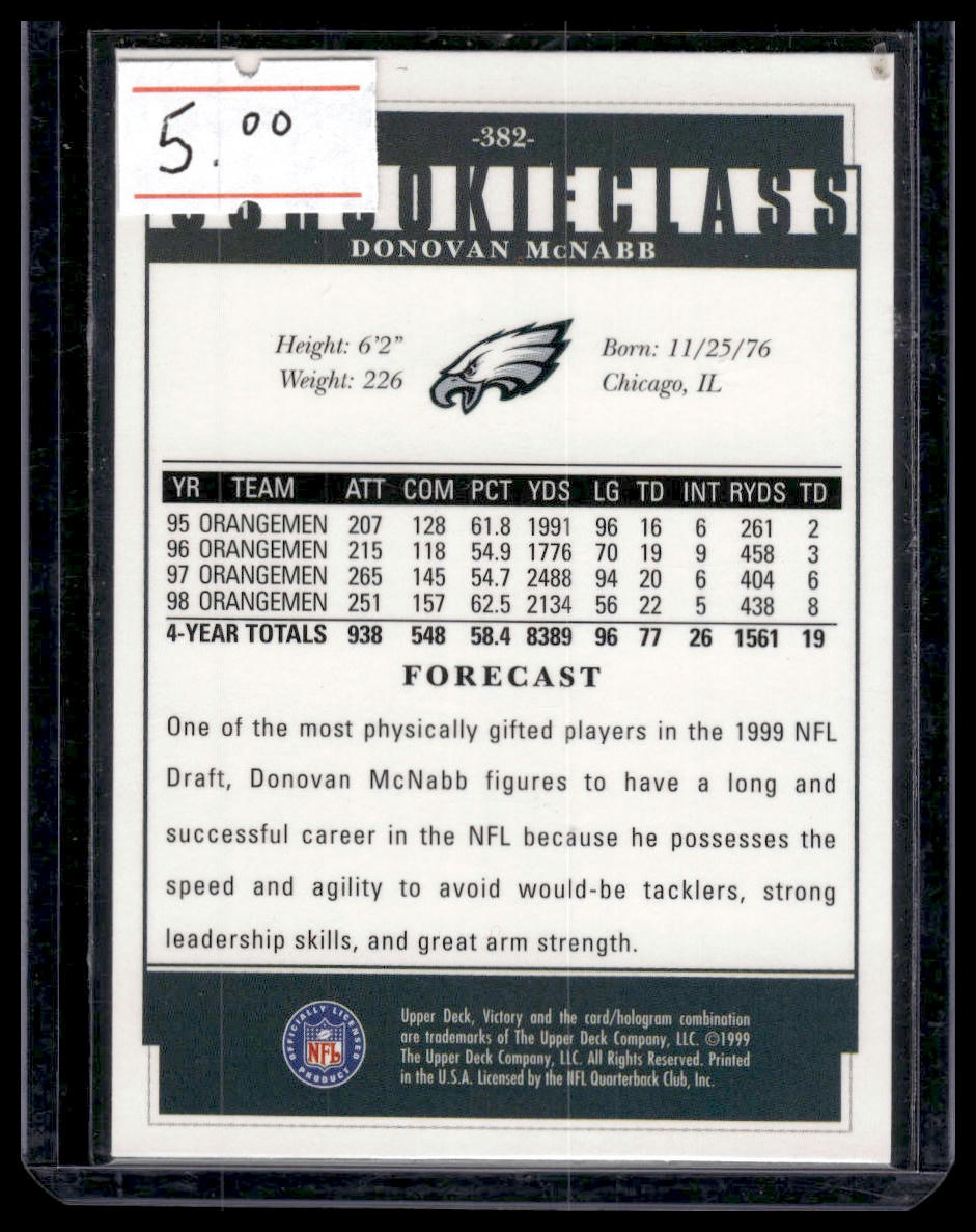 1999 Upper Deck Victory #382 Donovan McNabb
