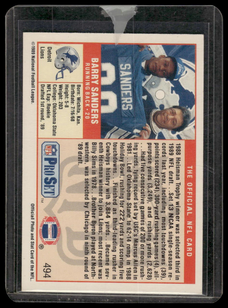 1989 Pro Set #494 Barry Sanders