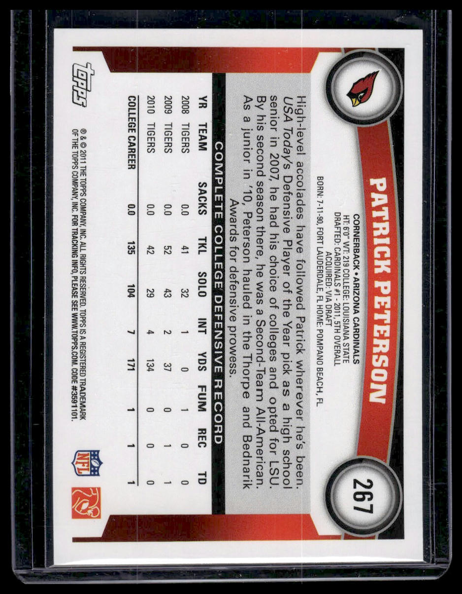 2011 Topps #267 Patrick Peterson