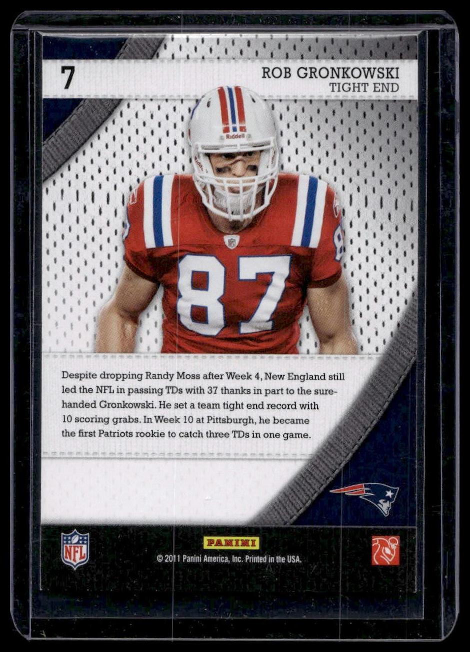 2011 Panini Threads #7 Rob Gronkowski 2010 All Rookie Team