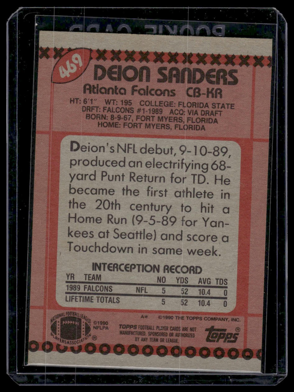 1990 Topps #469 Deion Sanders