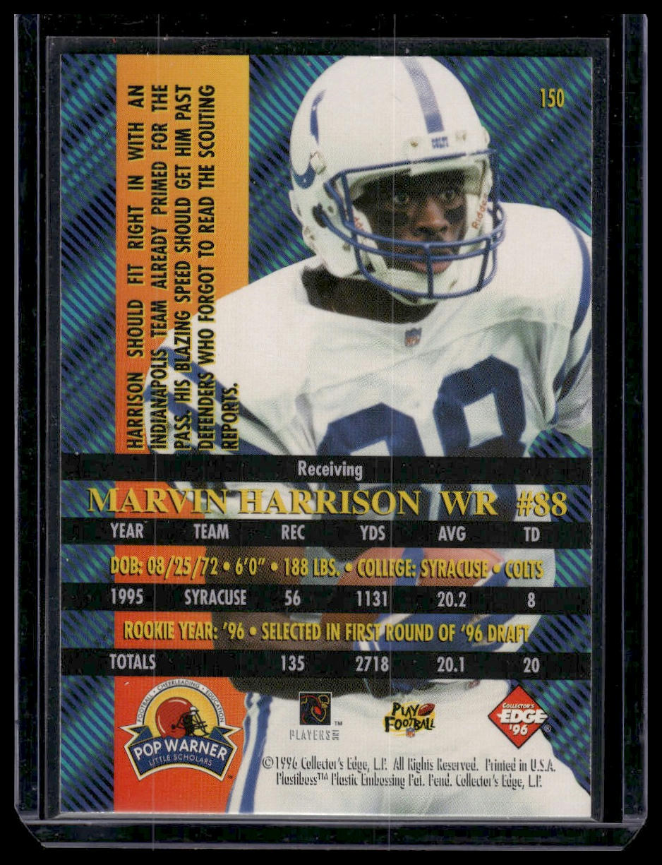 1996 Collector's Edge Advantage #150 Marvin Harrison