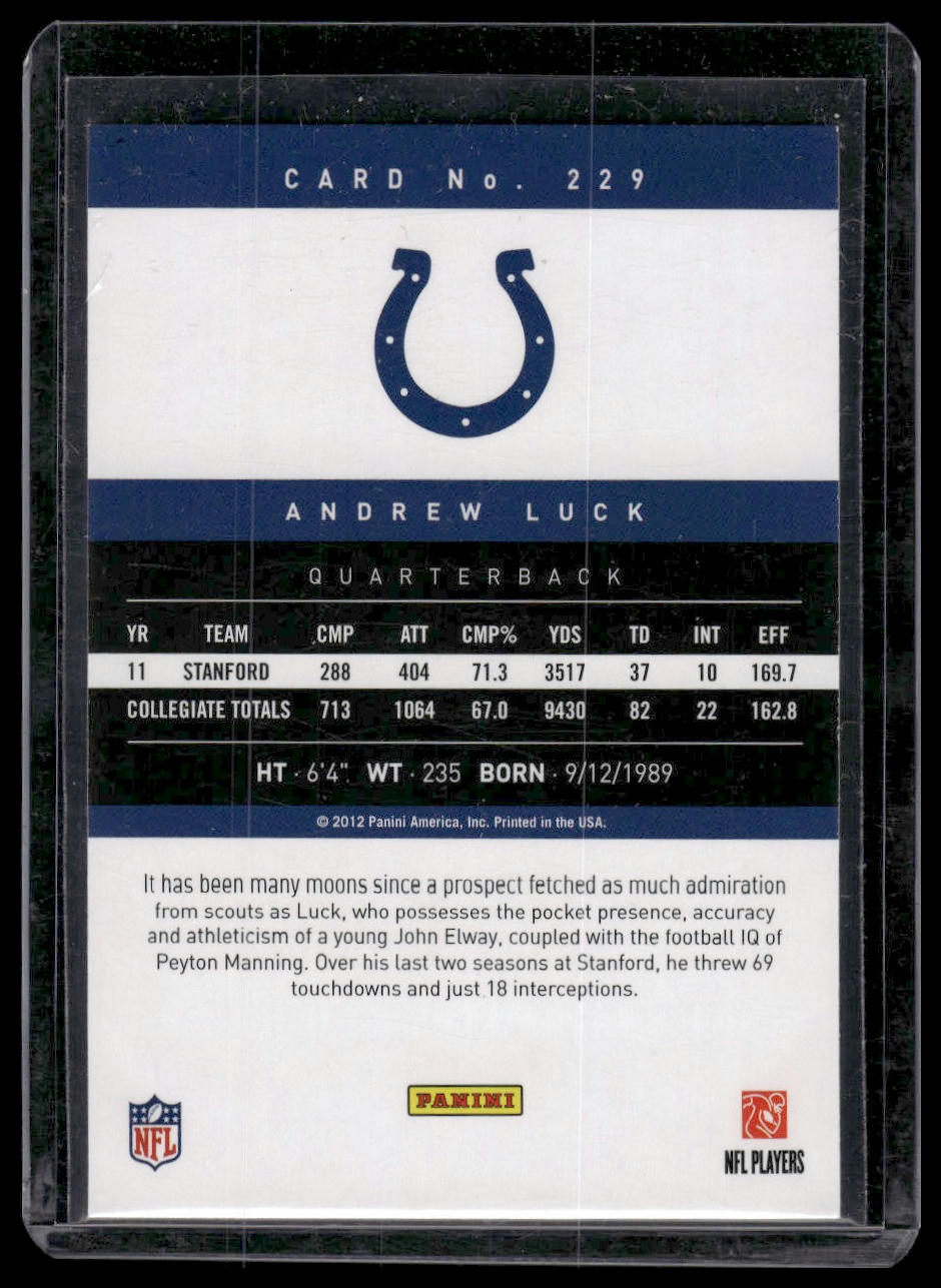 2012 Panini Prestige #229 Andrew Luck