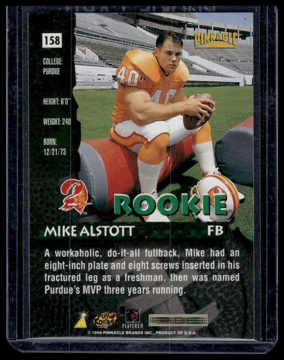 1996 Pinnacle Premium Stock #158 Mike Alstott