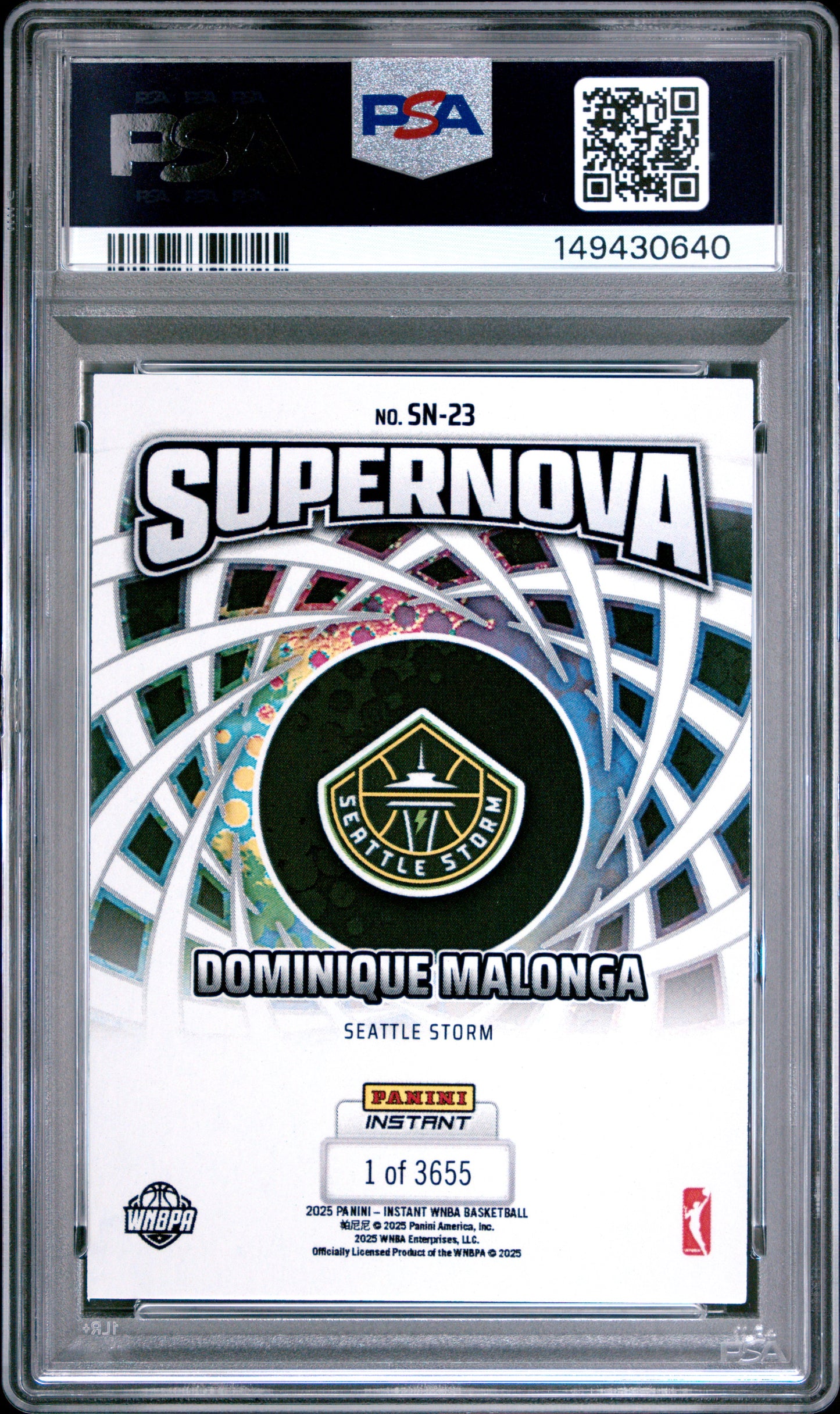 2025 Panini Instant Wnba Supernova #SN-23 Dominique Malonga PSA 10