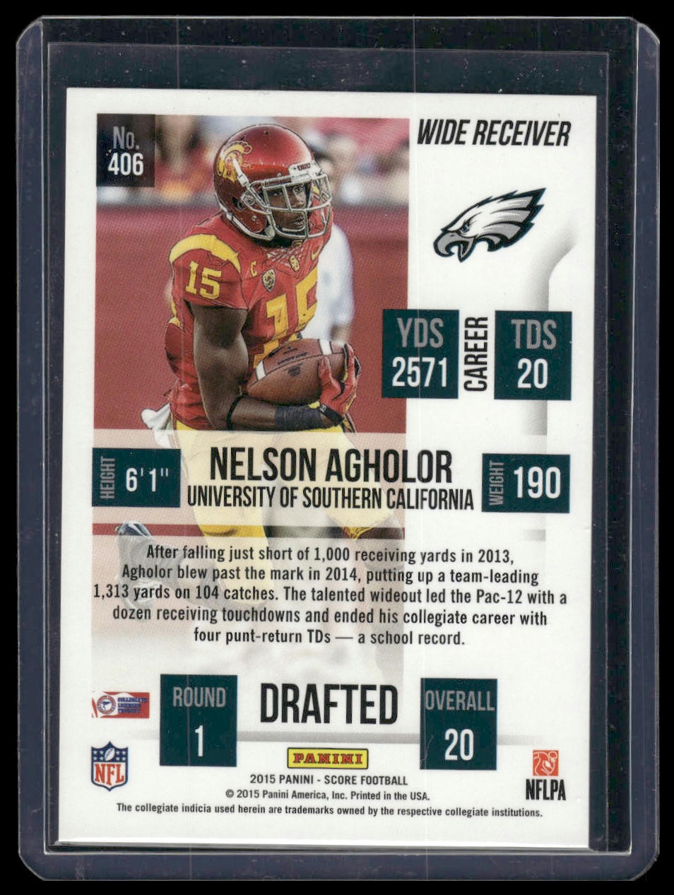 2015 Score #406 Nelson Agholor First Down #/10