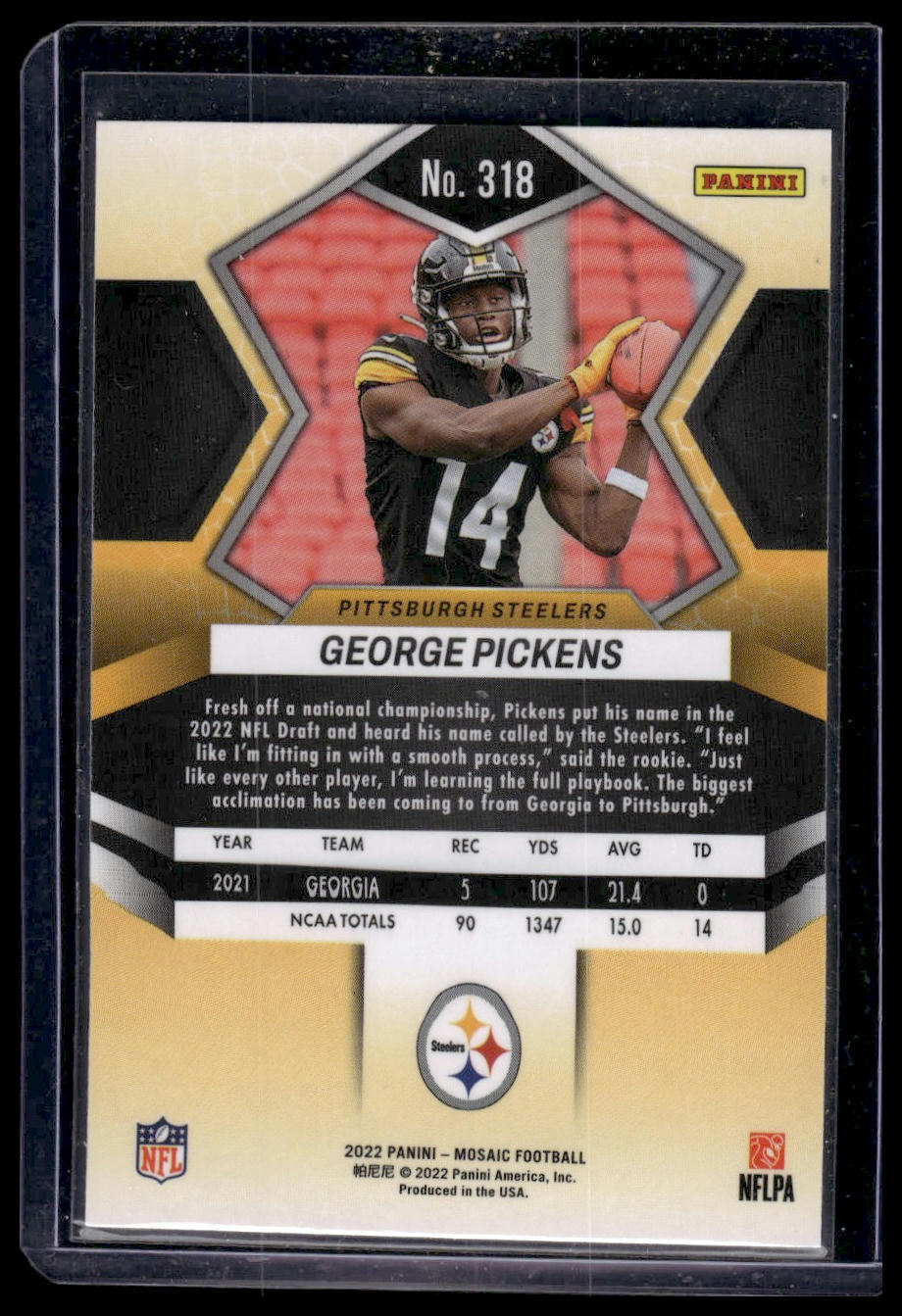 2022 Panini Mosaic #318 George Pickens