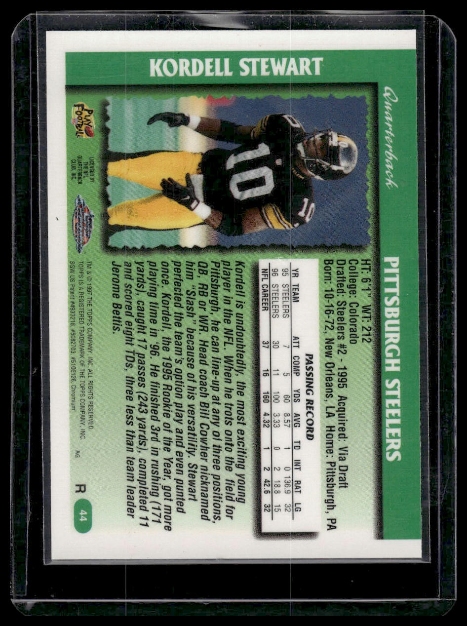 1997 Topps Chrome #44 Kordell Stewart Refractors