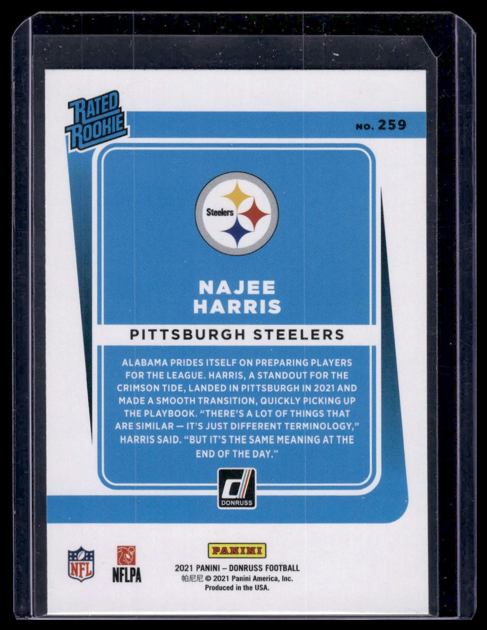 2021 Donruss #259 Najee Harris