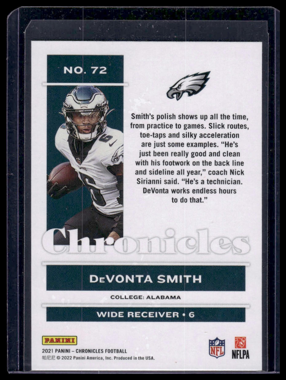 2021 Panini Chronicles #72 DeVonta Smith Pink