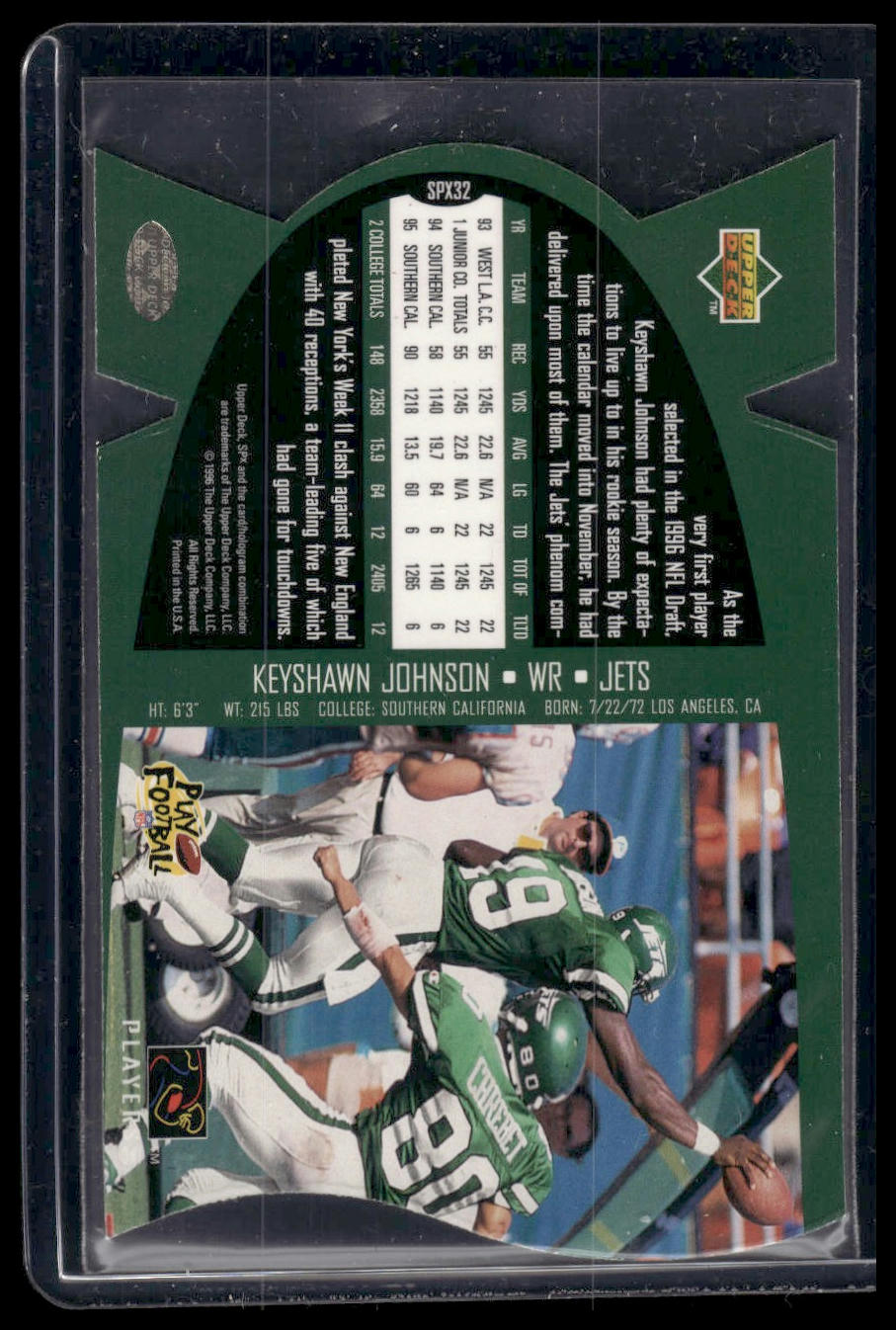 1997 SPx #SPX32 Keyshawn Johnson