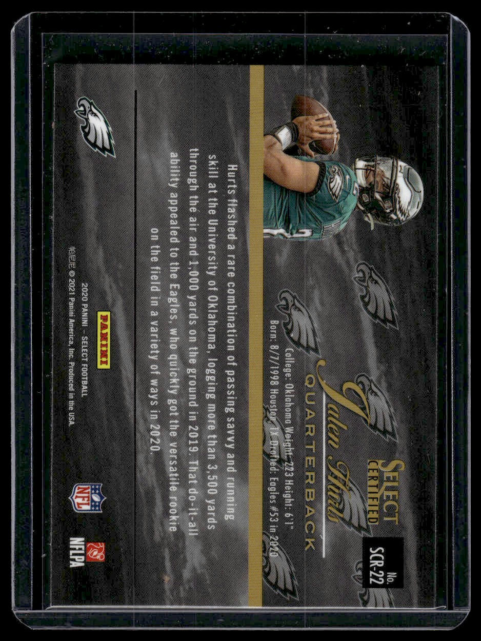 2020 Panini Select #SCR-22 Jalen Hurts Select Certified Rookies