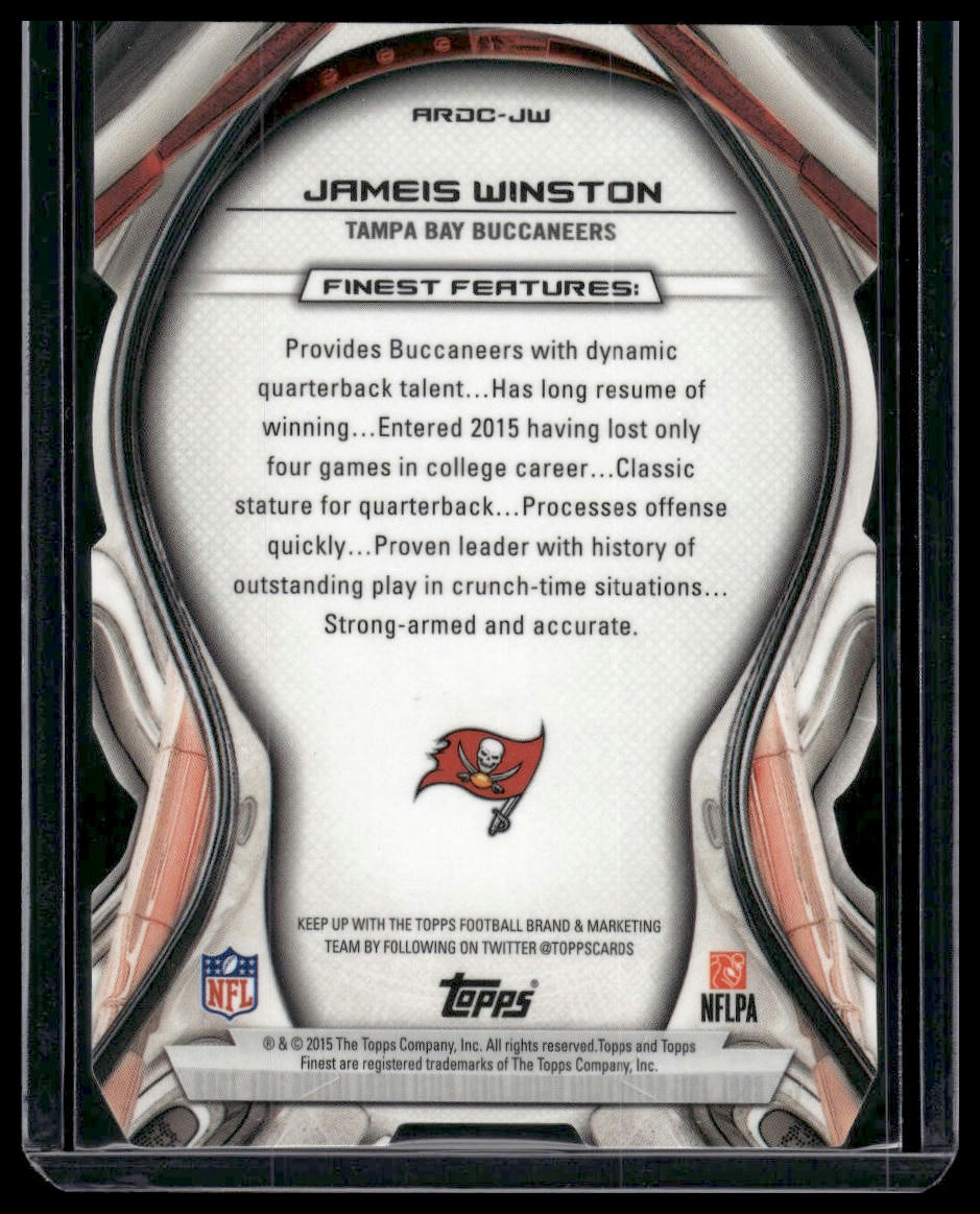 2015 Finest #ARDC-JW Jameis Winston Atomic Refractor Rookie Die Cuts