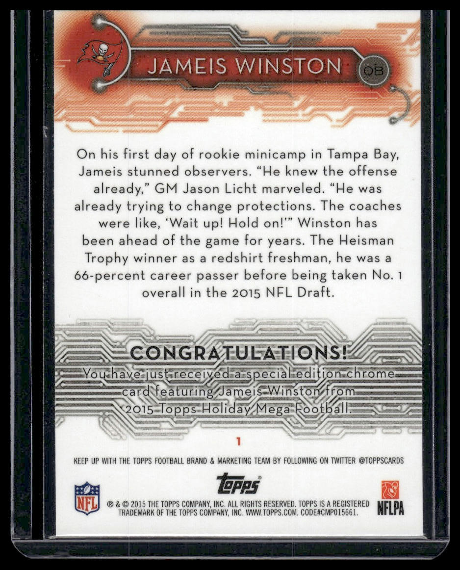2015 Topps #1 Jameis Winston Holiday Mega Football
