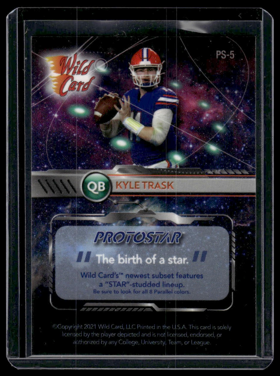 2021 Wild Card Alumination #PS-5 Kyle Trask Protostar Purple