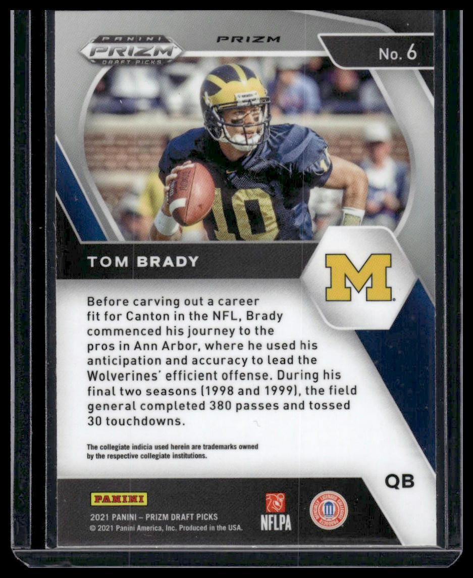 2021 Panini Prizm Draft Picks Collegiate #6 Tom Brady Green