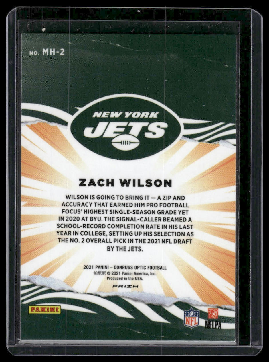 2021 Donruss Optic #MH-2 Zach Wilson My House!