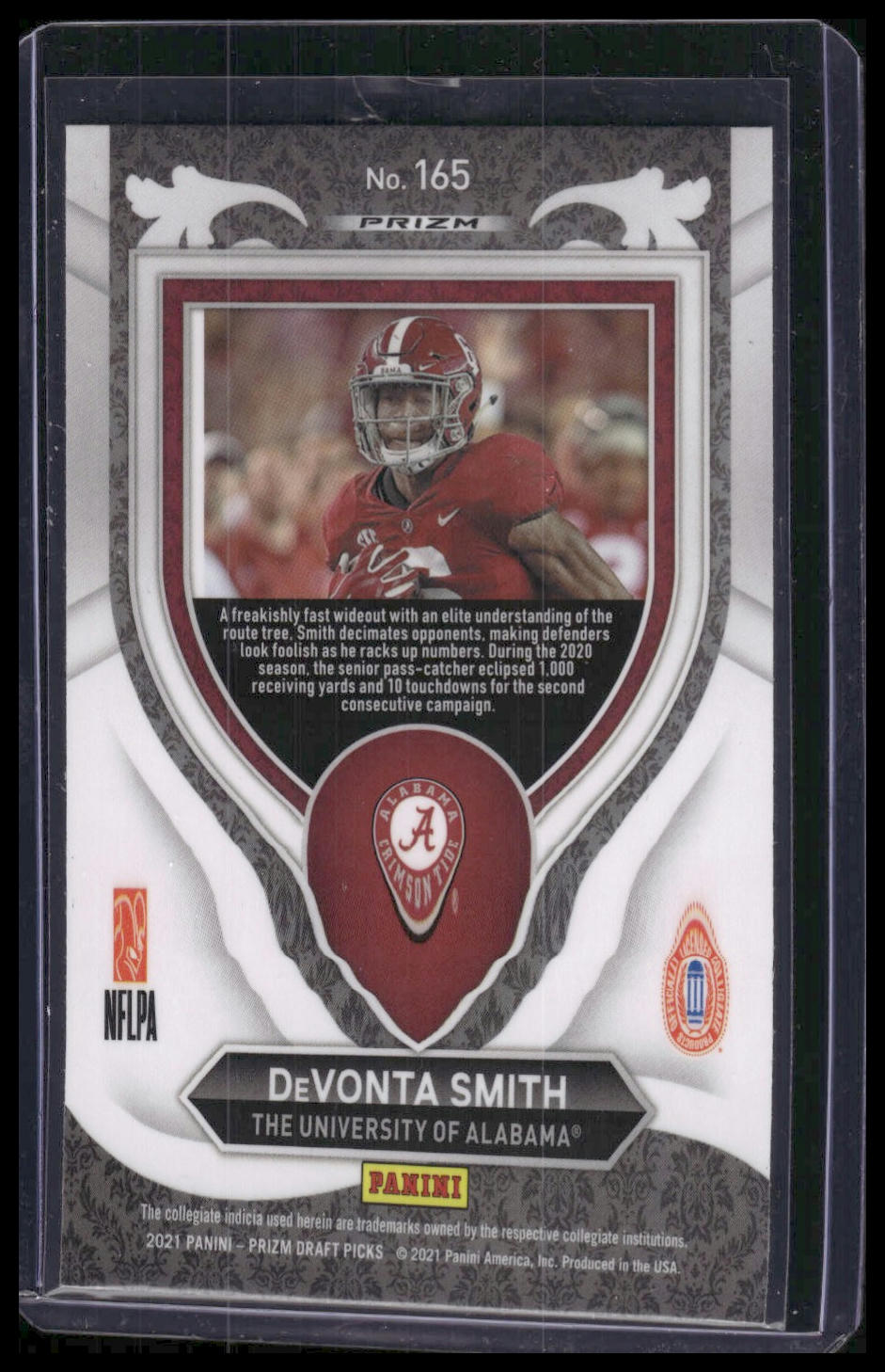2021 Panini Prizm Draft Picks Collegiate #165 DeVonta Smith Green