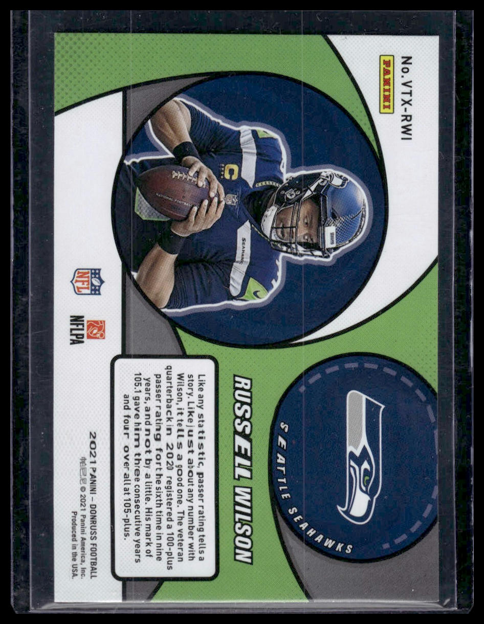 2021 Donruss #VTX-RWI Russell Wilson Vortex