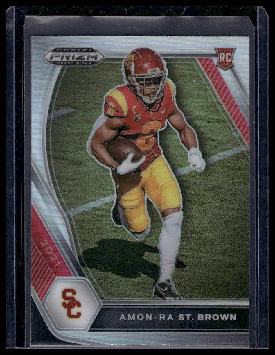 2021 Panini Prizm Draft Picks Collegiate #133 Amon-Ra St. Brown Silver