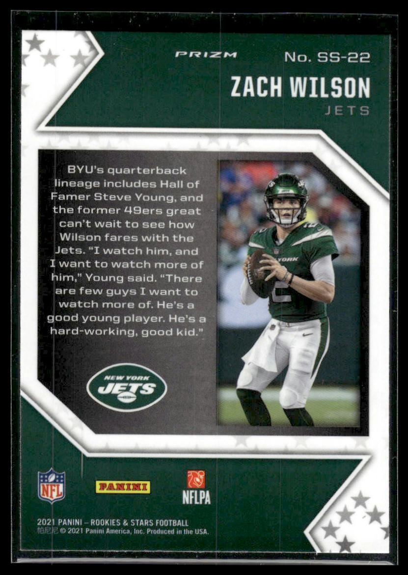 2021 Panini Rookies & Stars #SS-22 Zach Wilson Star Studded Silver