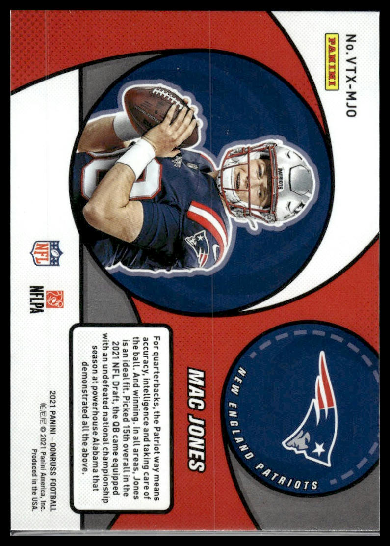 2021 Donruss #VTX-MJO Mac Jones Vortex
